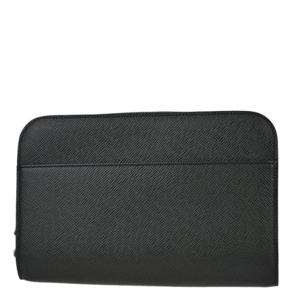 Louis Vuitton 2004 Black Taiga Baikal Clutch Handbag M30182