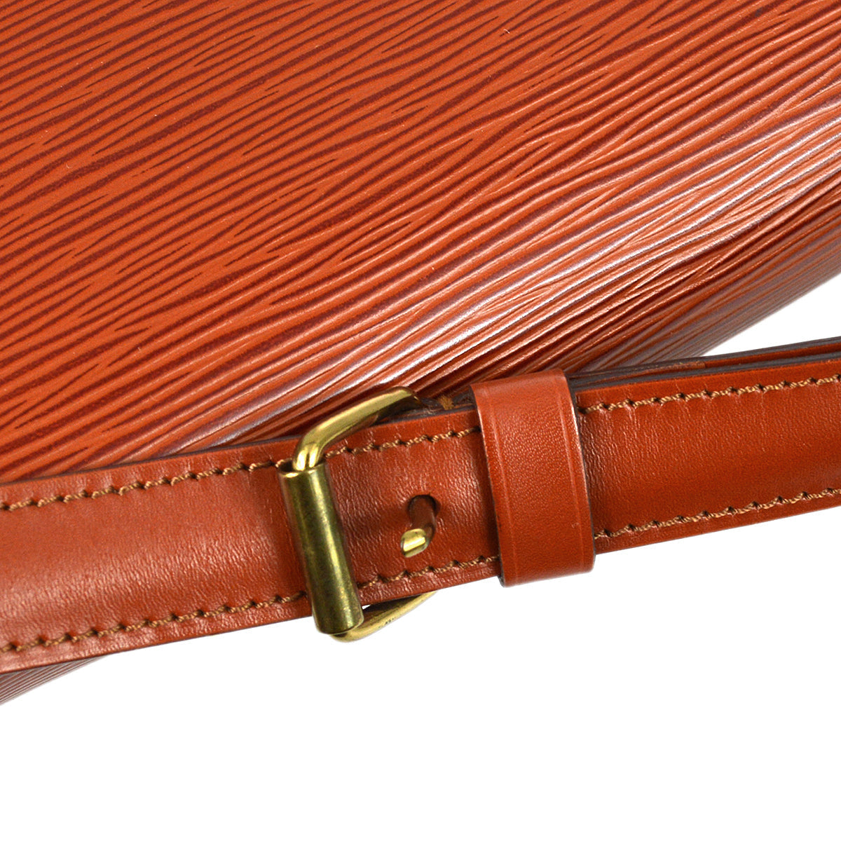 Louis Vuitton 1990 Brown Epi Cartouchiere MM M52243