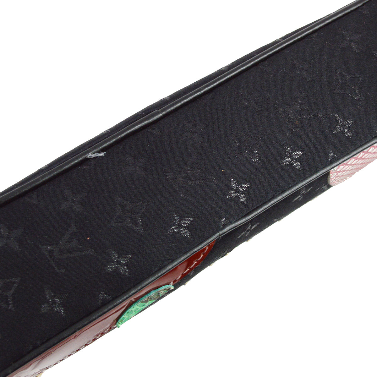 Louis Vuitton 2002 Black Satin Pochette Conte De Fees Handbag M92275