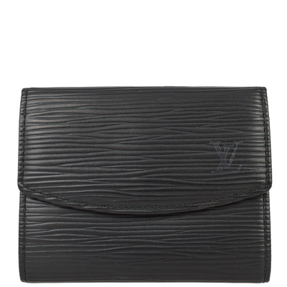 Louis Vuitton 1998 Black Epi Porte Monnaie Simple Coin Purse Wallet M63412