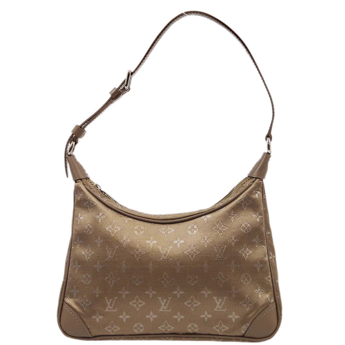 Louis Vuitton 2001 Beige Monogram Satin Little Boulogne Handbag M92143