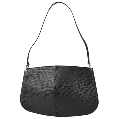 Louis Vuitton 2002 Black Epi Pochette Demi-lune Handbag M52622
