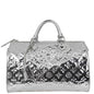 Louis Vuitton 2006 * Silver Monogram Miroir Speedy 35 Handbag M95271