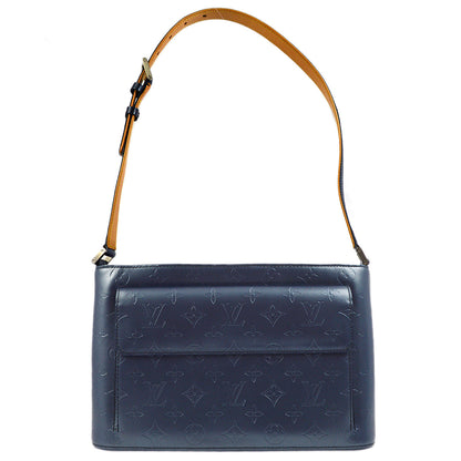 Louis Vuitton 2002 Blue Monogram Mat Alston Shoulder Bag M55125
