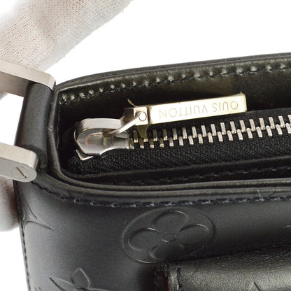Louis Vuitton 2002 Black Monogram Mat Alston Shoulder Bag M55122