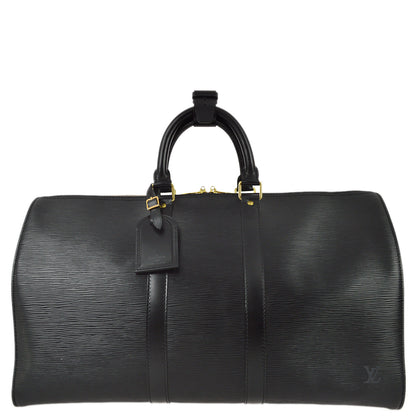 Louis Vuitton 1993 Black Epi Keepall 45 Travel Duffle Handbag M42972