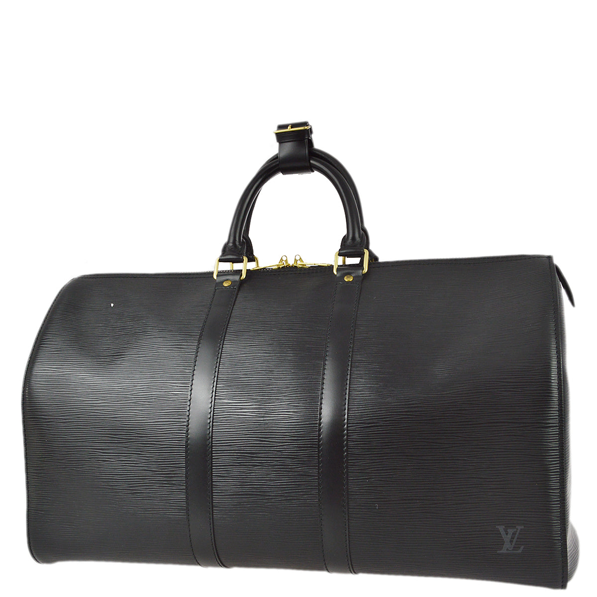 Louis Vuitton 1993 Black Epi Keepall 45 Travel Duffle Handbag M42972