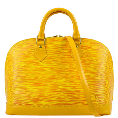 Louis Vuitton 1996 Yellow Alma Handbag Epi M52149