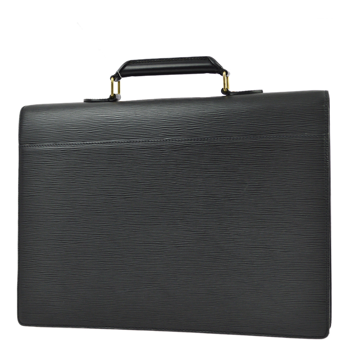 Louis Vuitton 2001 Black Epi Cerviet Ambassador Briefcase M54412