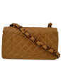 Chanel Brown Lambskin Medium Single Flap Shoulder Bag
