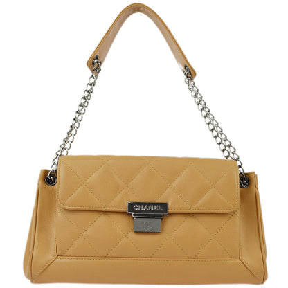 Chanel Beige Caviar Chain Shoulder Bag