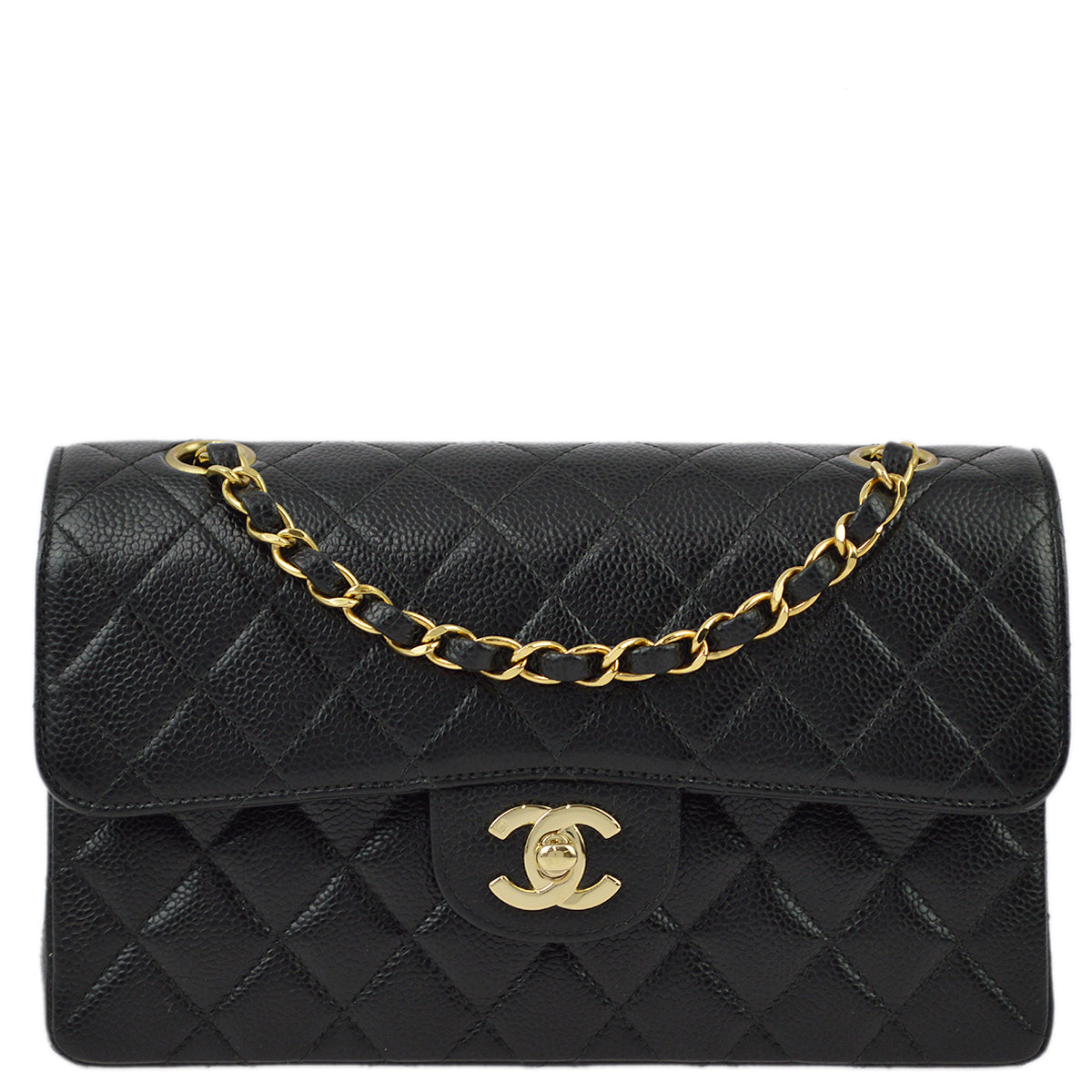 Chanel Flap Small Classic Caviar Black Shoulder Bag