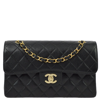Chanel Flap Small Classic Caviar Black Shoulder Bag
