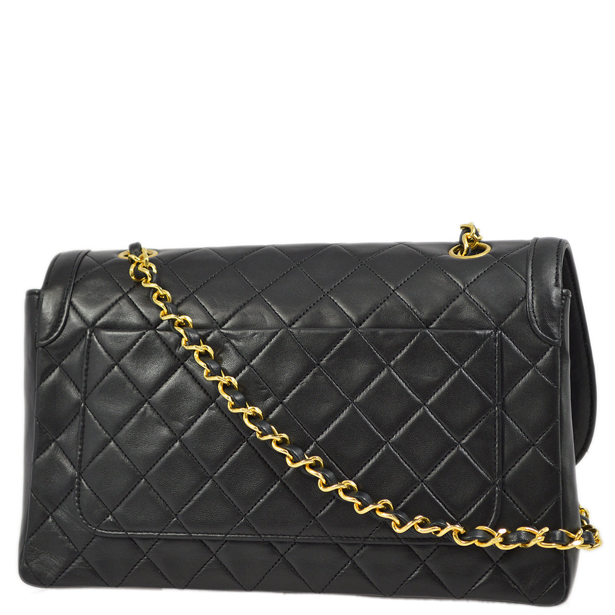 Chanel Flap Lambskin Black Shoulder Bag Style 4