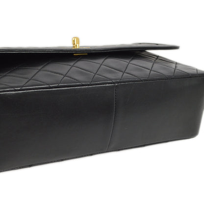 Chanel Flap Lambskin Black Shoulder Bag Style 4