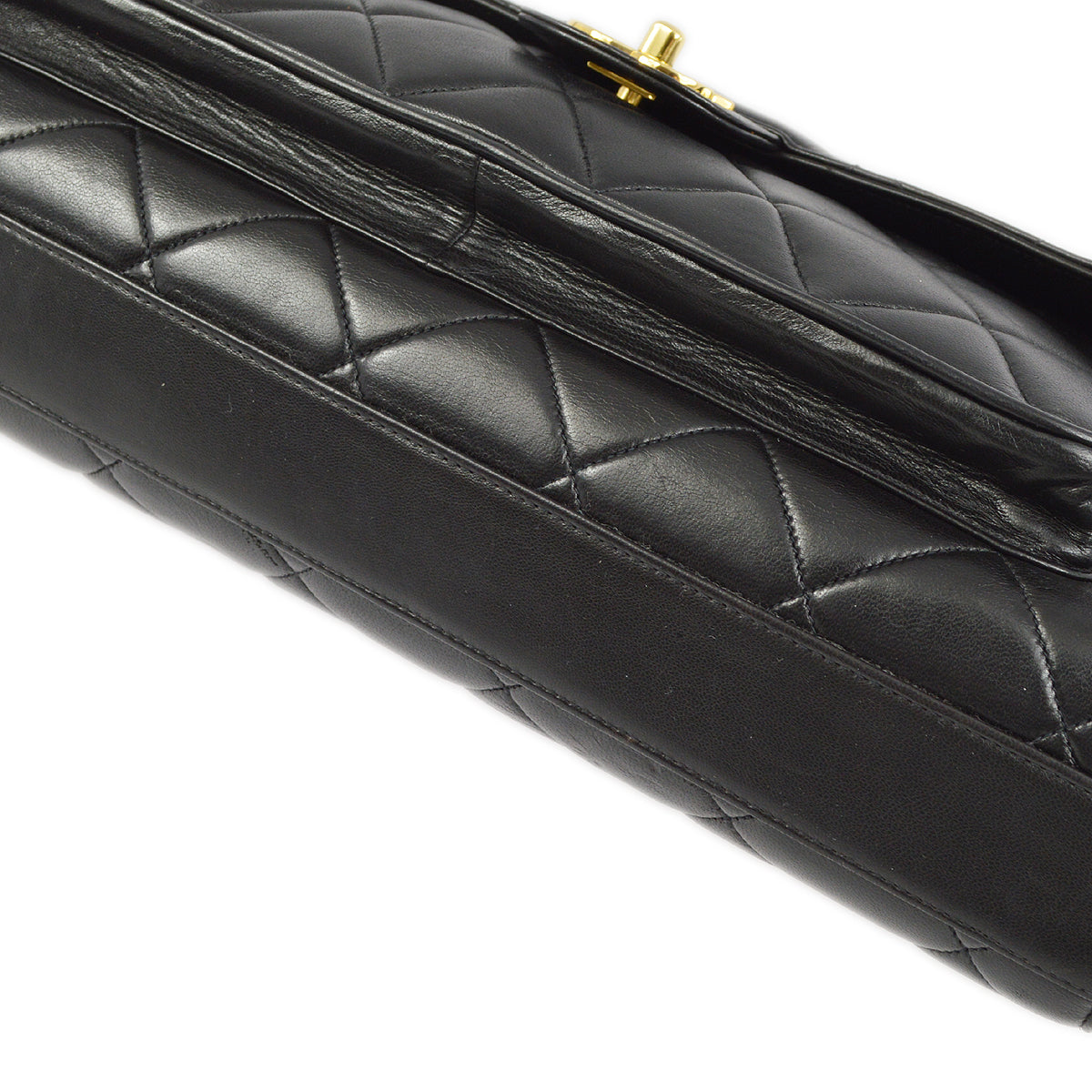 Chanel Black Lambskin Briefcase Business Handbag