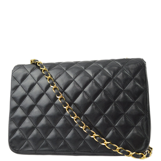 Chanel Lambskin Black Chain Shoulder Bag Style