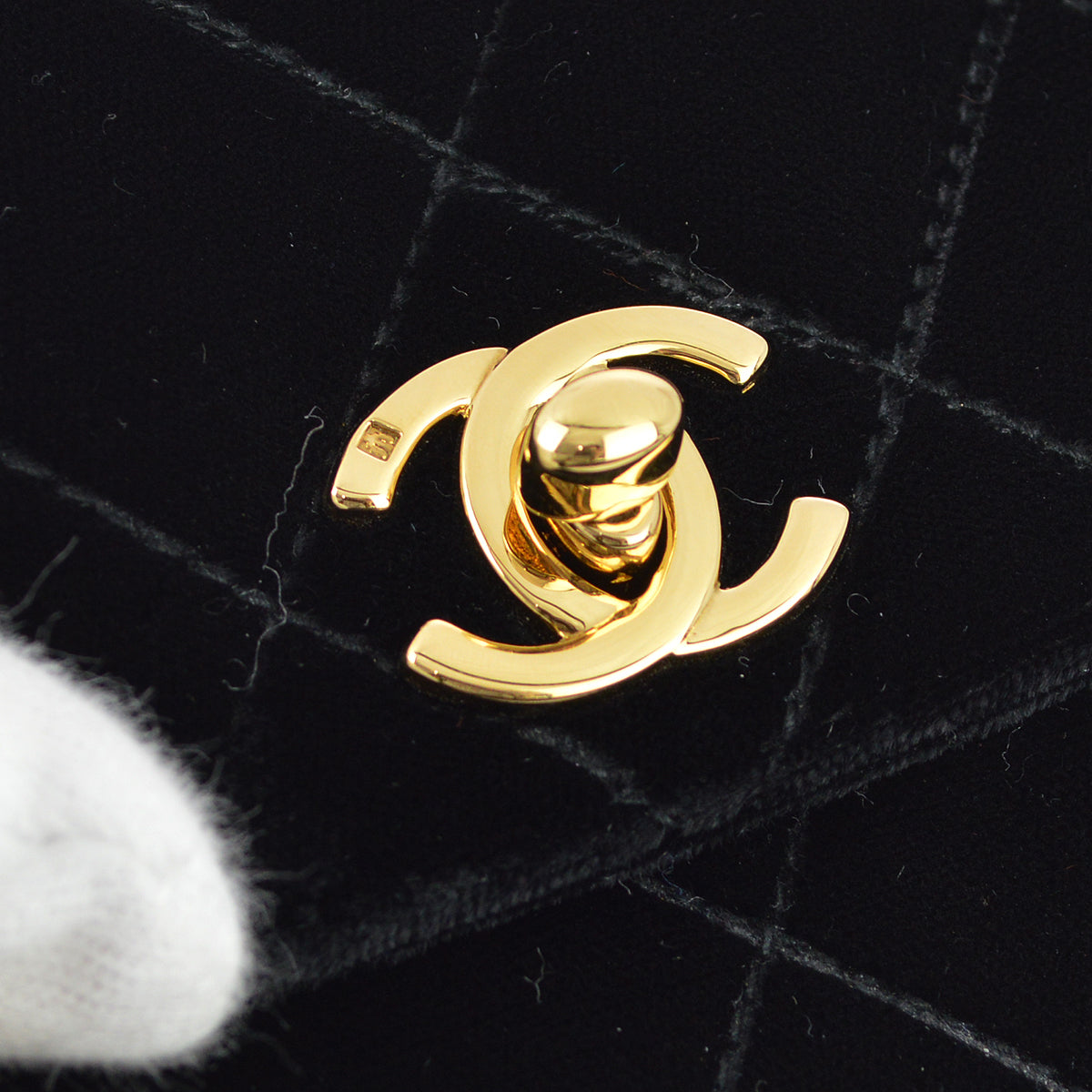 Chanel Black Velvet Belt Bum Bag