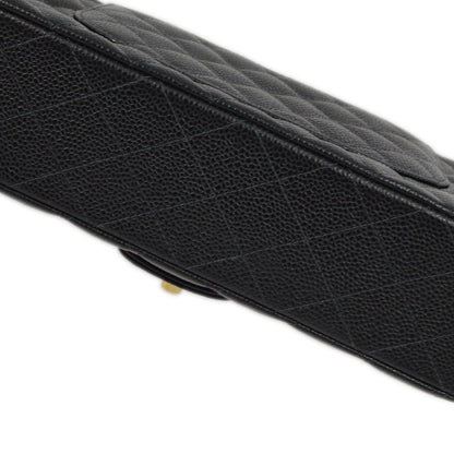 Chanel Black Caviar Medium Classic Double Flap Shoulder Bag