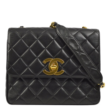 Chanel Flap Lambskin Black Shoulder Bag Style 3