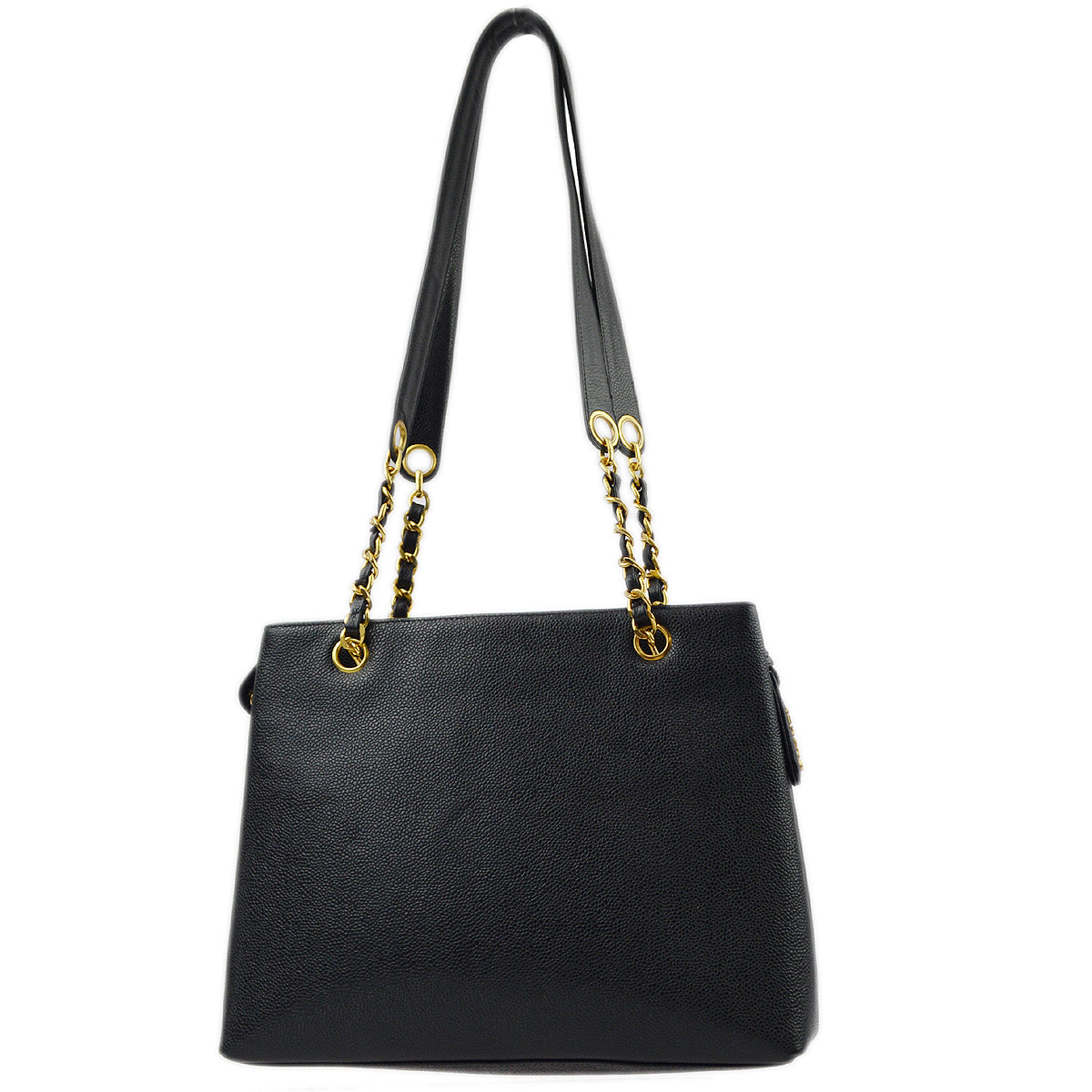 Chanel Caviar Black Chain Tote