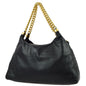 Chanel Black Lambskin Chain Handbag