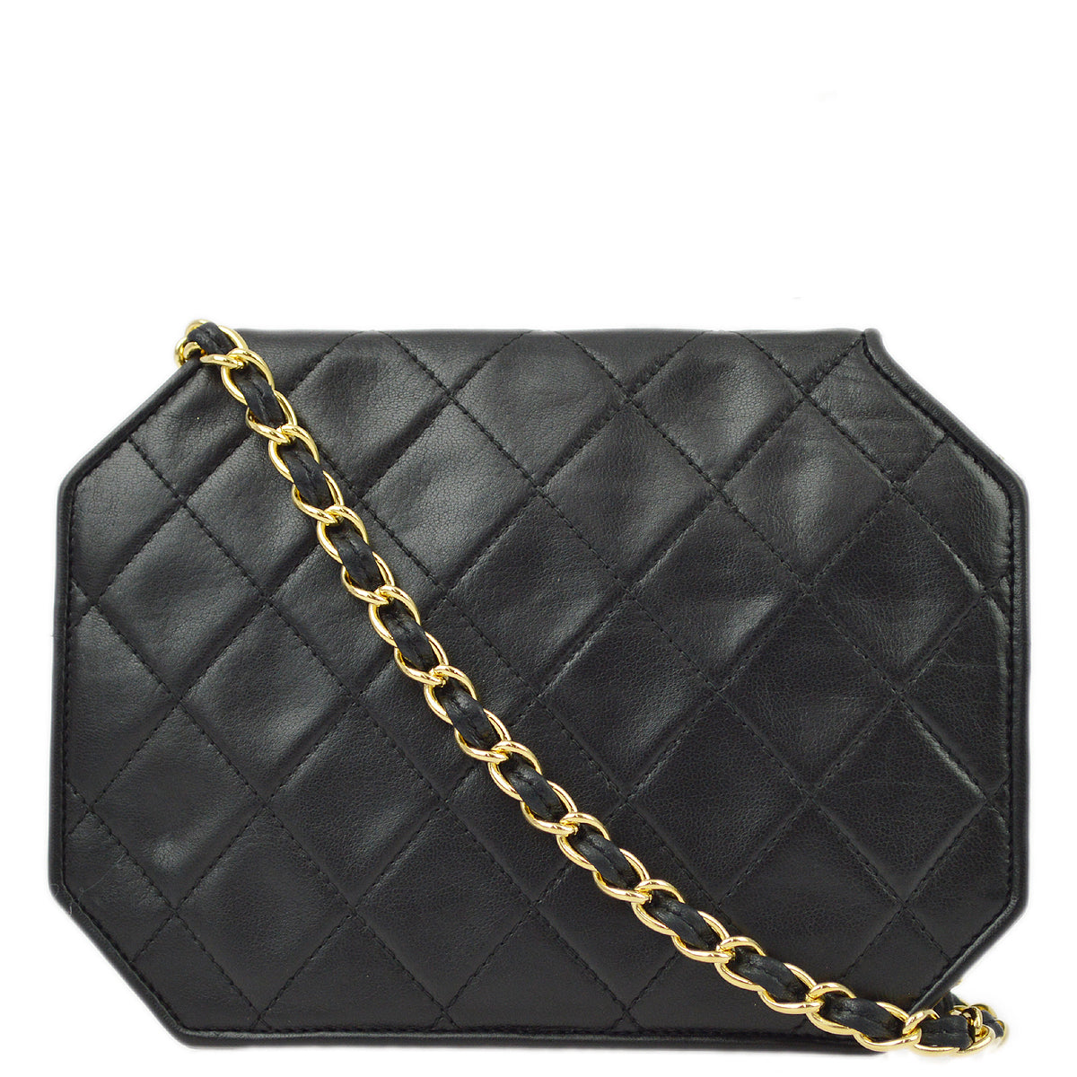 Chanel Lambskin Black Chain Shoulder Bag Style 4