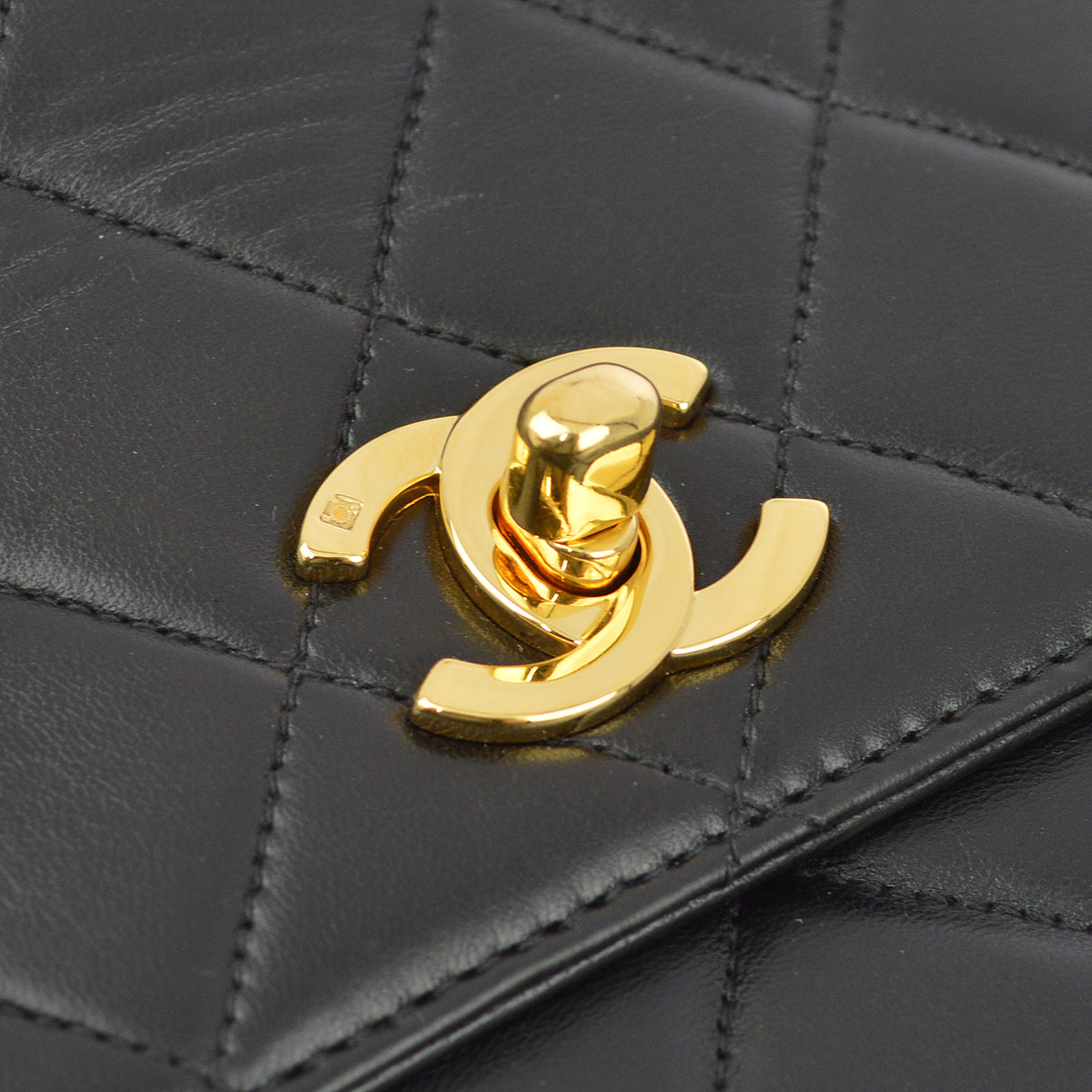 Chanel Kelly Lambskin Black Handbag