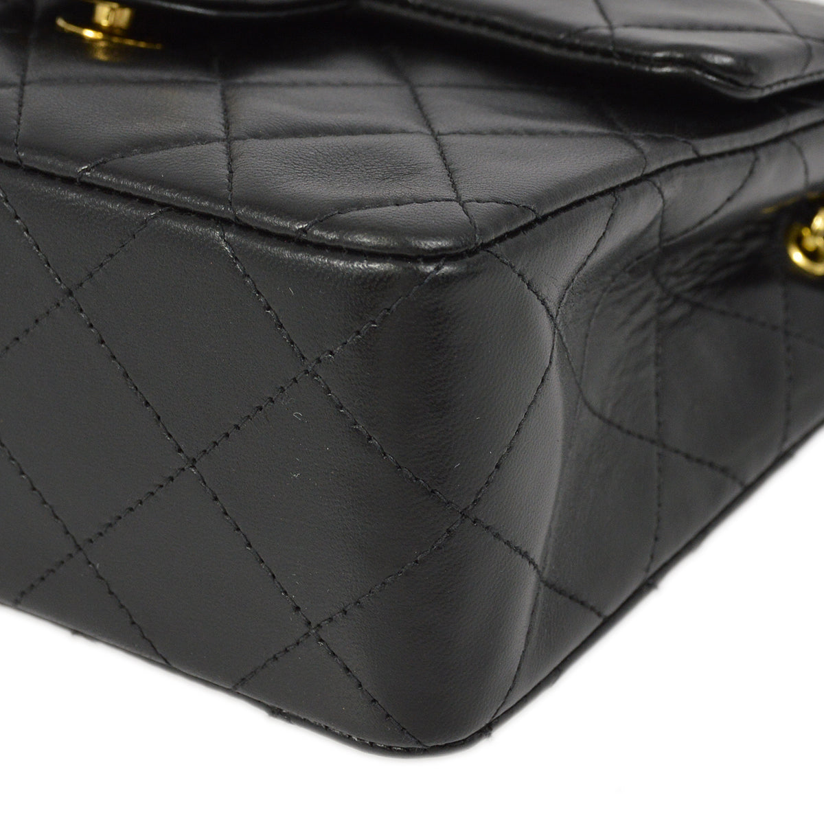 Chanel Flap Mini Classic Lambskin Black Shoulder Bag Style