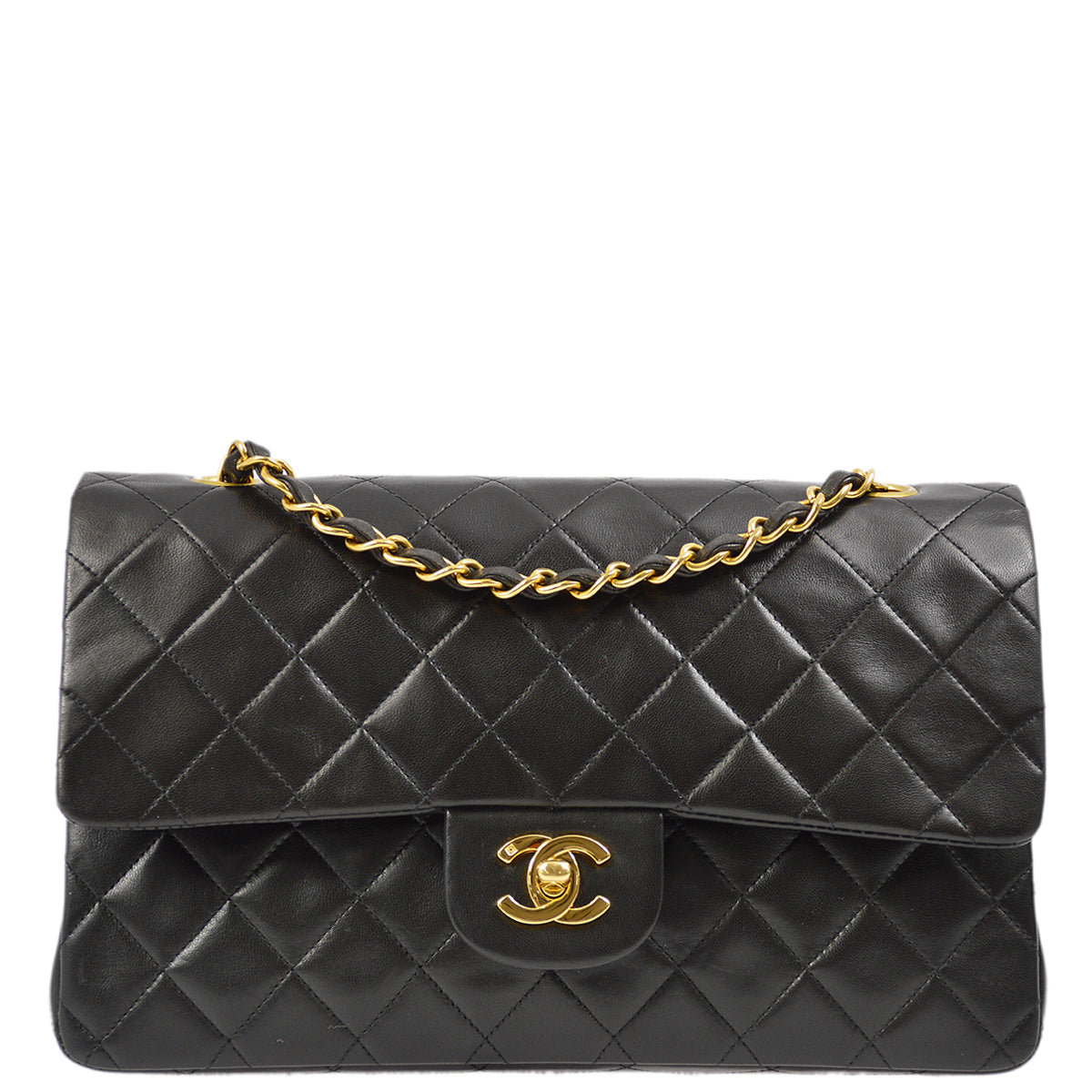 Chanel Flap Medium Classic Lambskin Black Shoulder Bag
