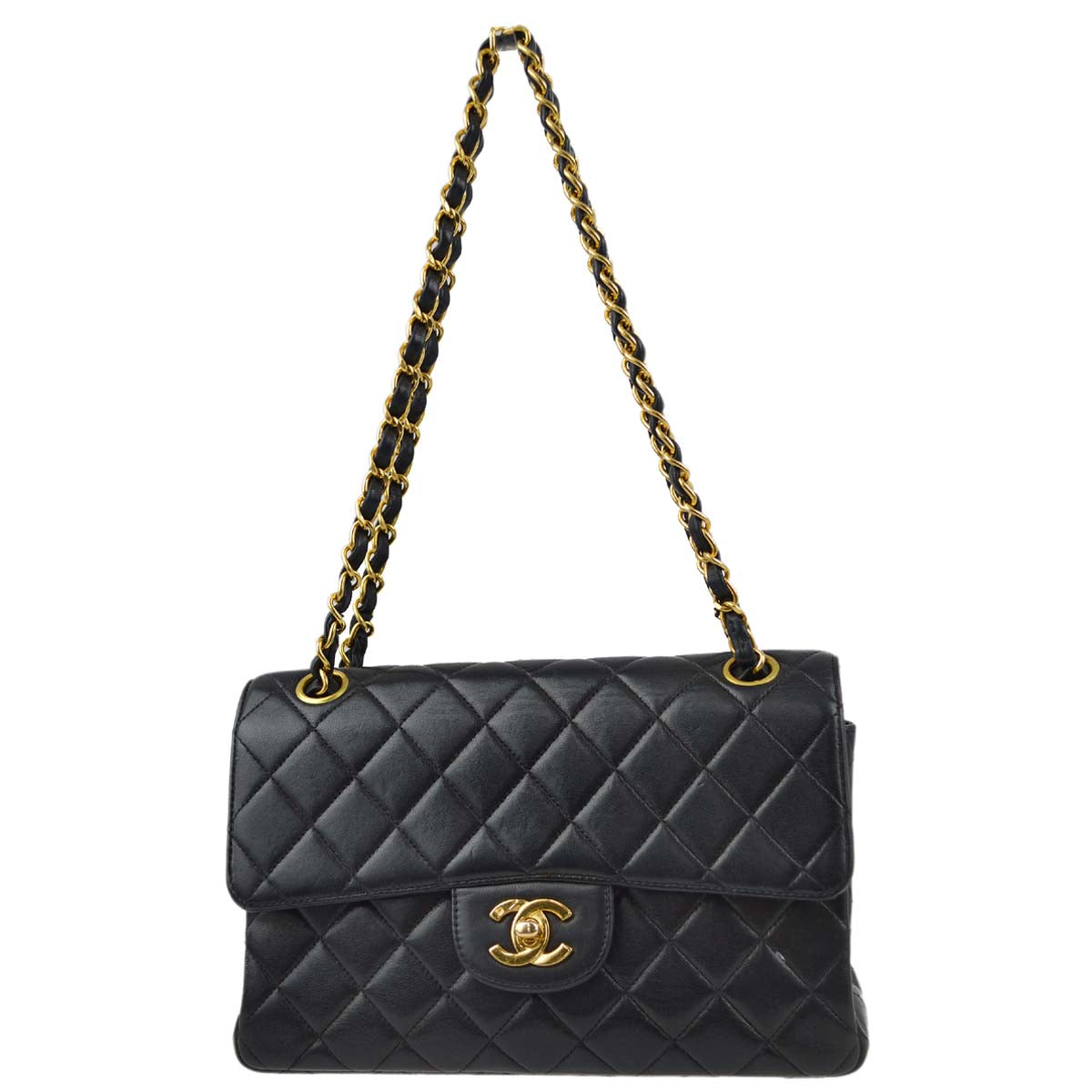 Chanel Classic Flap Lambskin Black Shoulder Bag Style 3