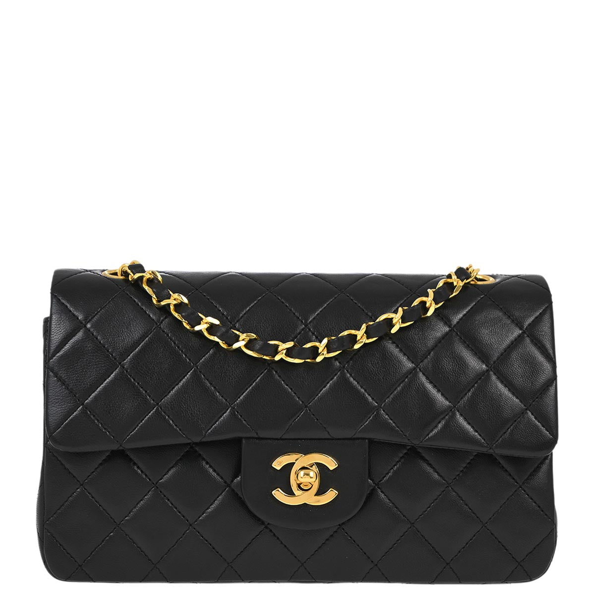 Chanel Flap Small Classic Lambskin Black Shoulder Bag Style 4