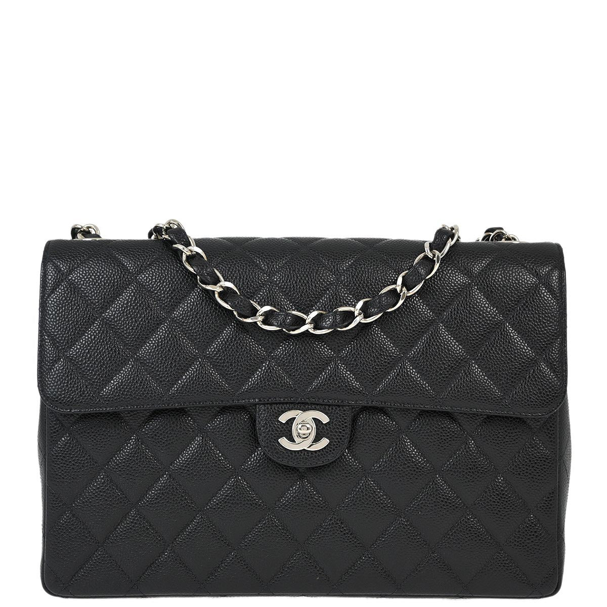 Chanel Classic Flap Caviar Black Shoulder Bag Style 3