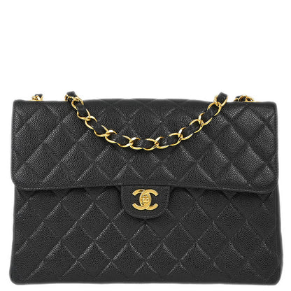 Chanel Classic Flap Caviar Black Shoulder Bag Style 2