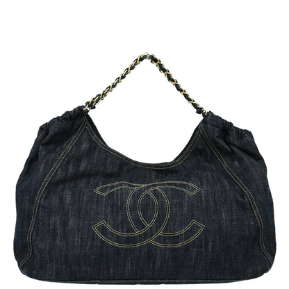 Chanel Blue Coco Cabas Tote Handbag