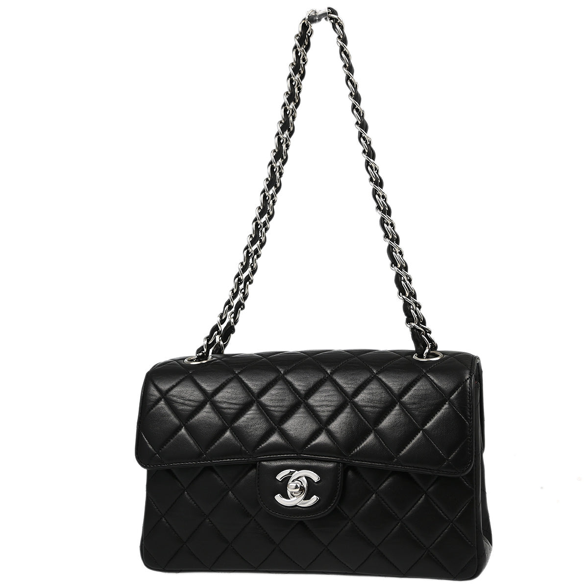 Chanel Classic Flap Lambskin Black Shoulder Bag Style