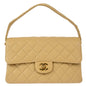 Chanel Beige Lambskin Double Sided Classic Flap Handbag