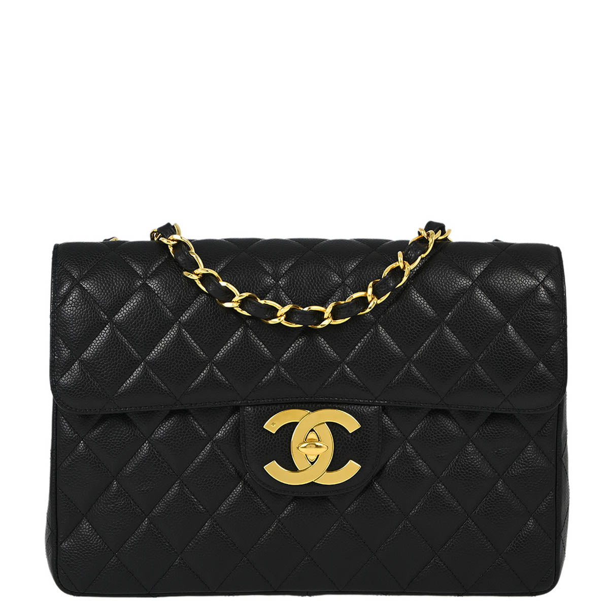 Chanel Classic Flap Caviar Black Shoulder Bag Style