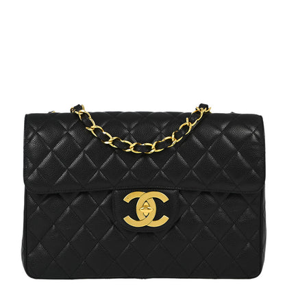 Chanel Classic Flap Caviar Black Shoulder Bag Style