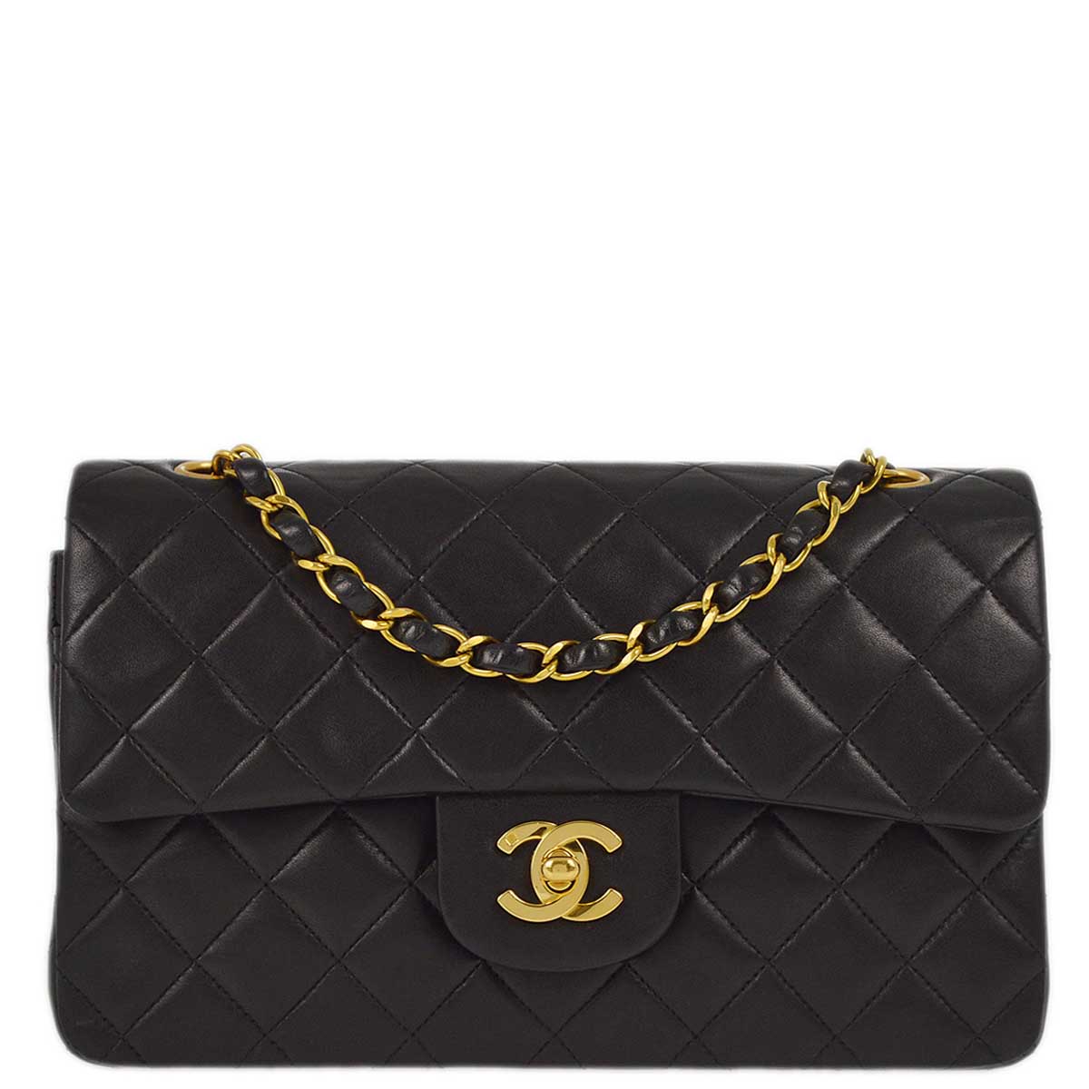 Chanel Flap Small Classic Lambskin Black Shoulder Bag