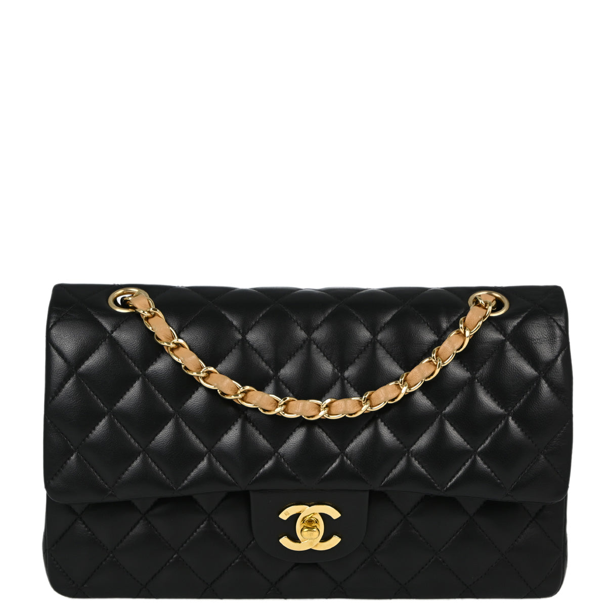 Chanel Flap Medium Classic Lambskin Black Shoulder Bag Style