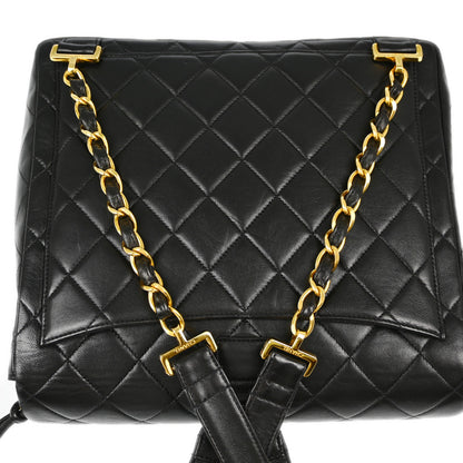 Chanel Lambskin Black Backpack Style