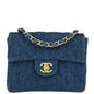 Chanel Blue Mini Classic Square Flap Shoulder Bag 17