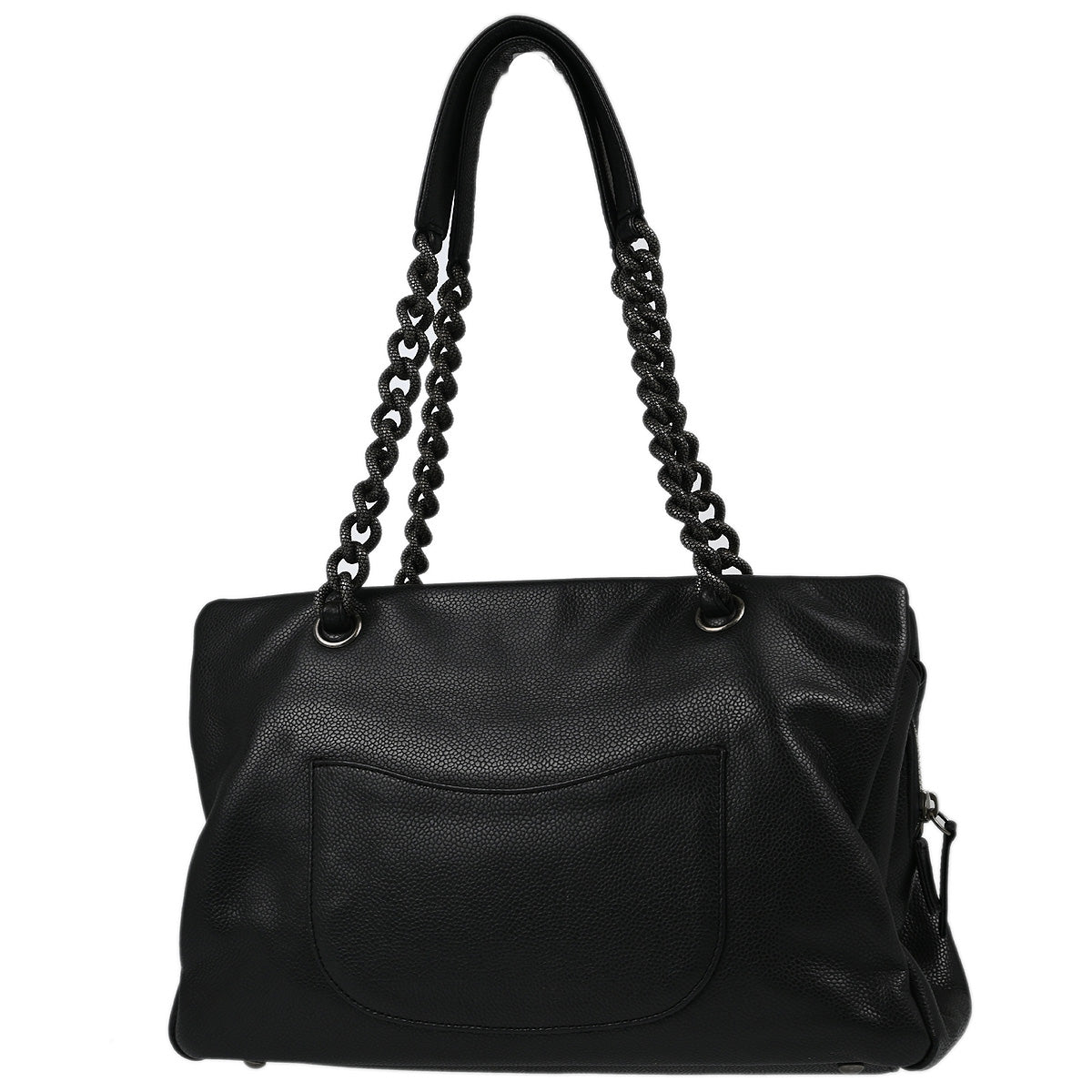 Chanel Caviar Black Chain Tote Style 2