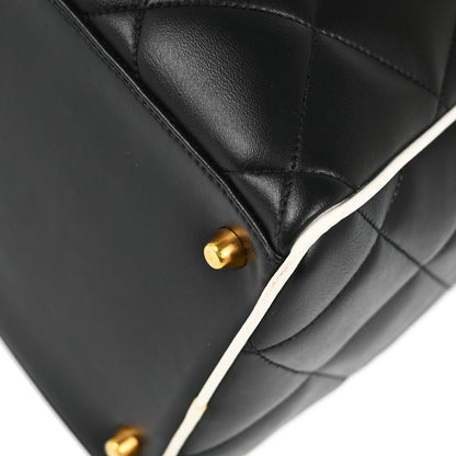 Chanel Black Calfskin Bowling Bag 50