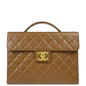 Chanel Brown Caviar Briefcase Business Handbag