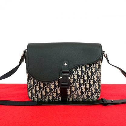 Dior Shoulder Bag canvas black Saddle Messenger Bag