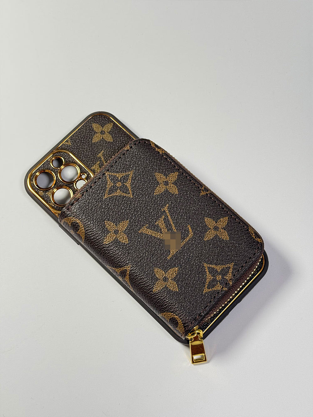 Brown iPhone case 2004 | Accordion card holder (subject to the video)