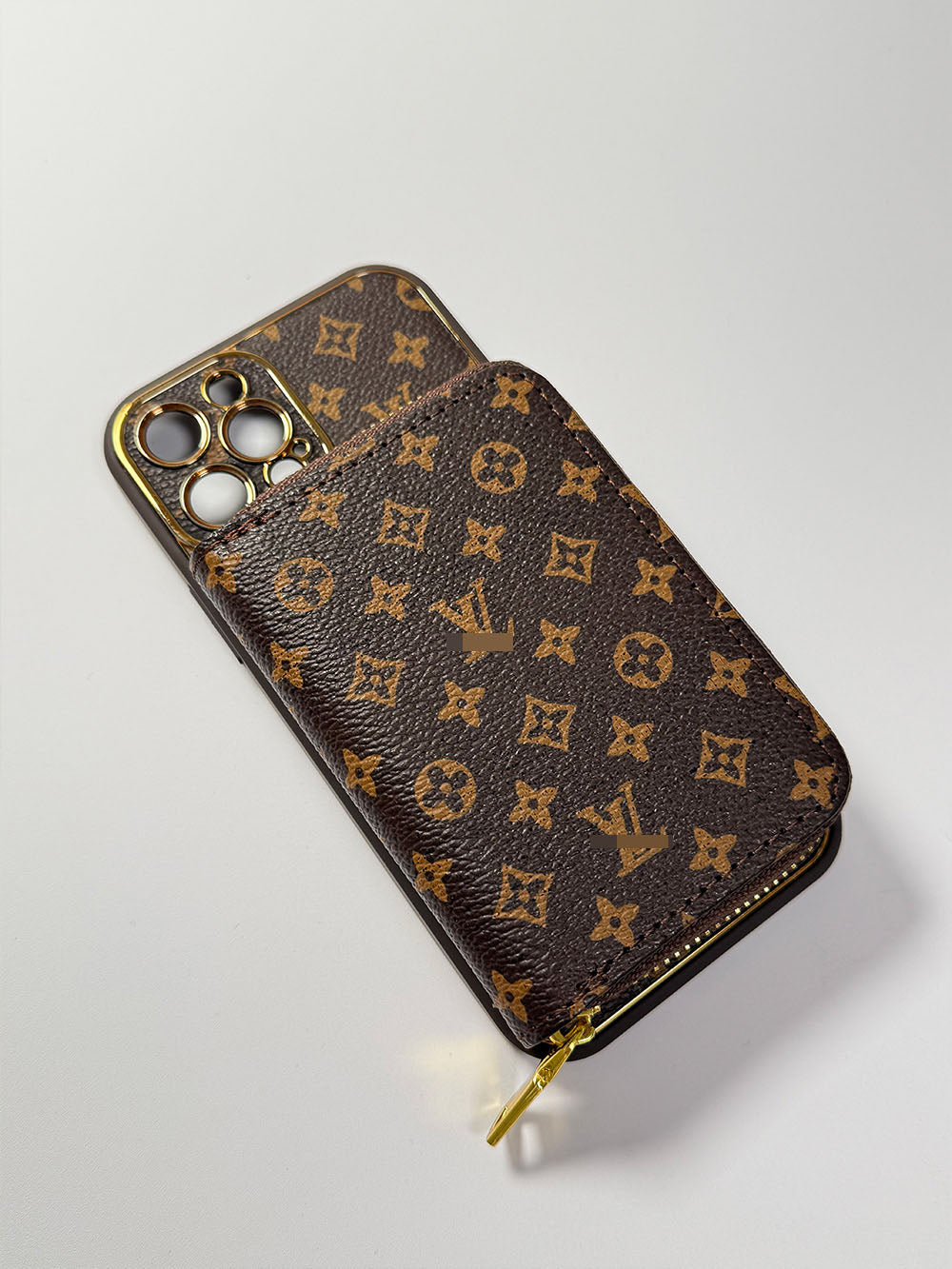 Brown iPhone case 2004 | Accordion card holder (subject to the video)