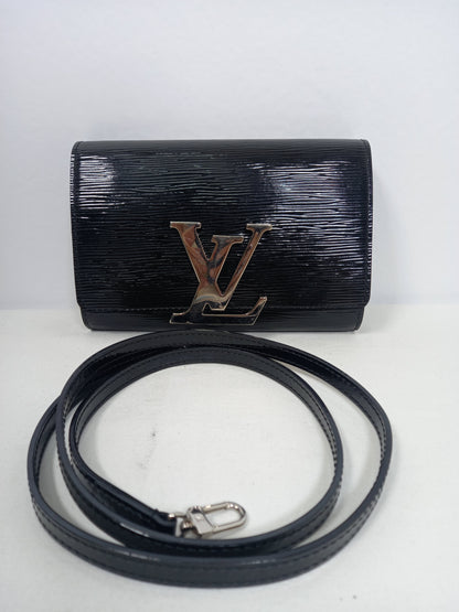 M0804P79 Louis Vuitton Black Electric Epi Leather Louise PM Bag (JP)